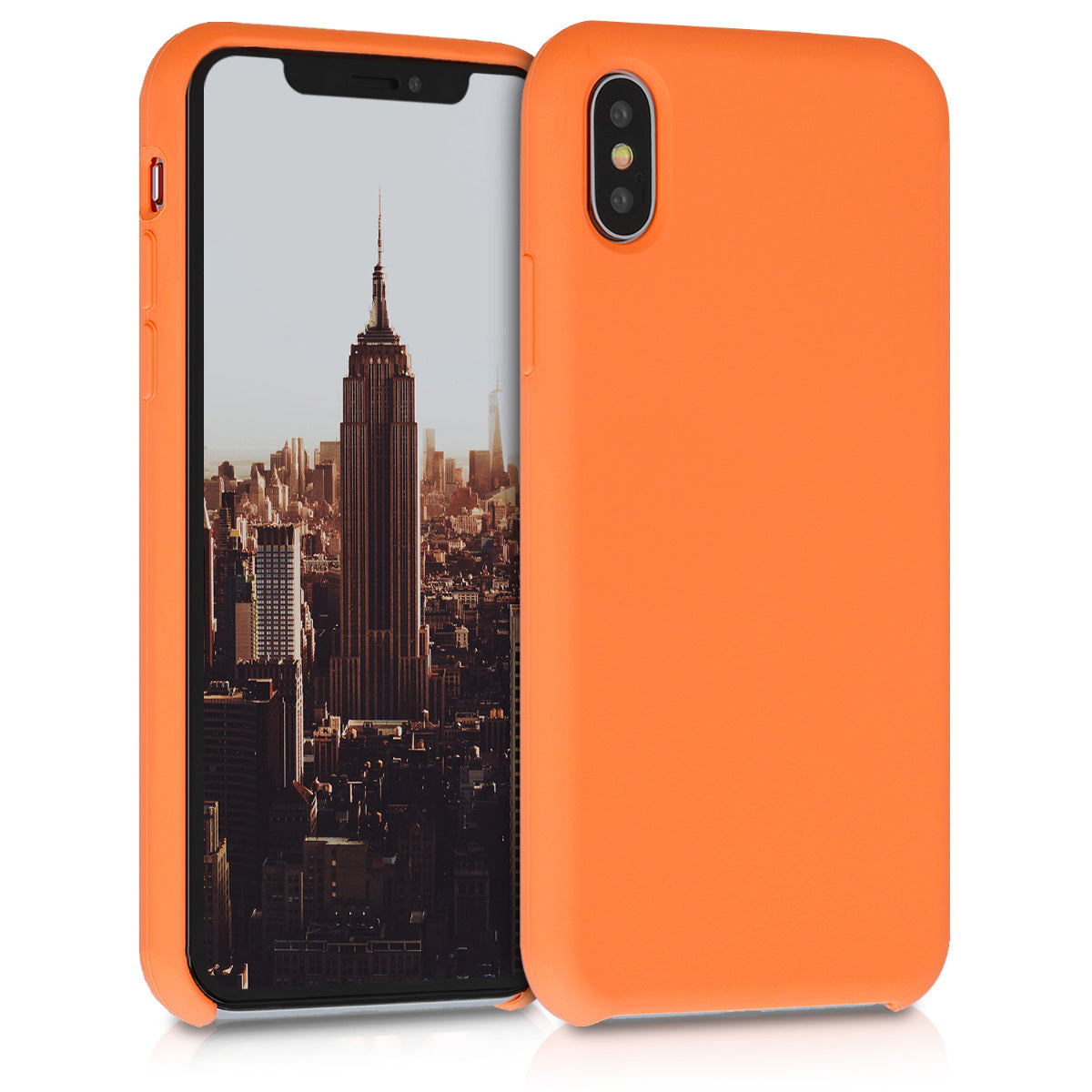 kwmobile Handyhülle für Apple iPhone XS Hülle - Case Silikon - Kabelloses Laden - Schutzhülle Cover