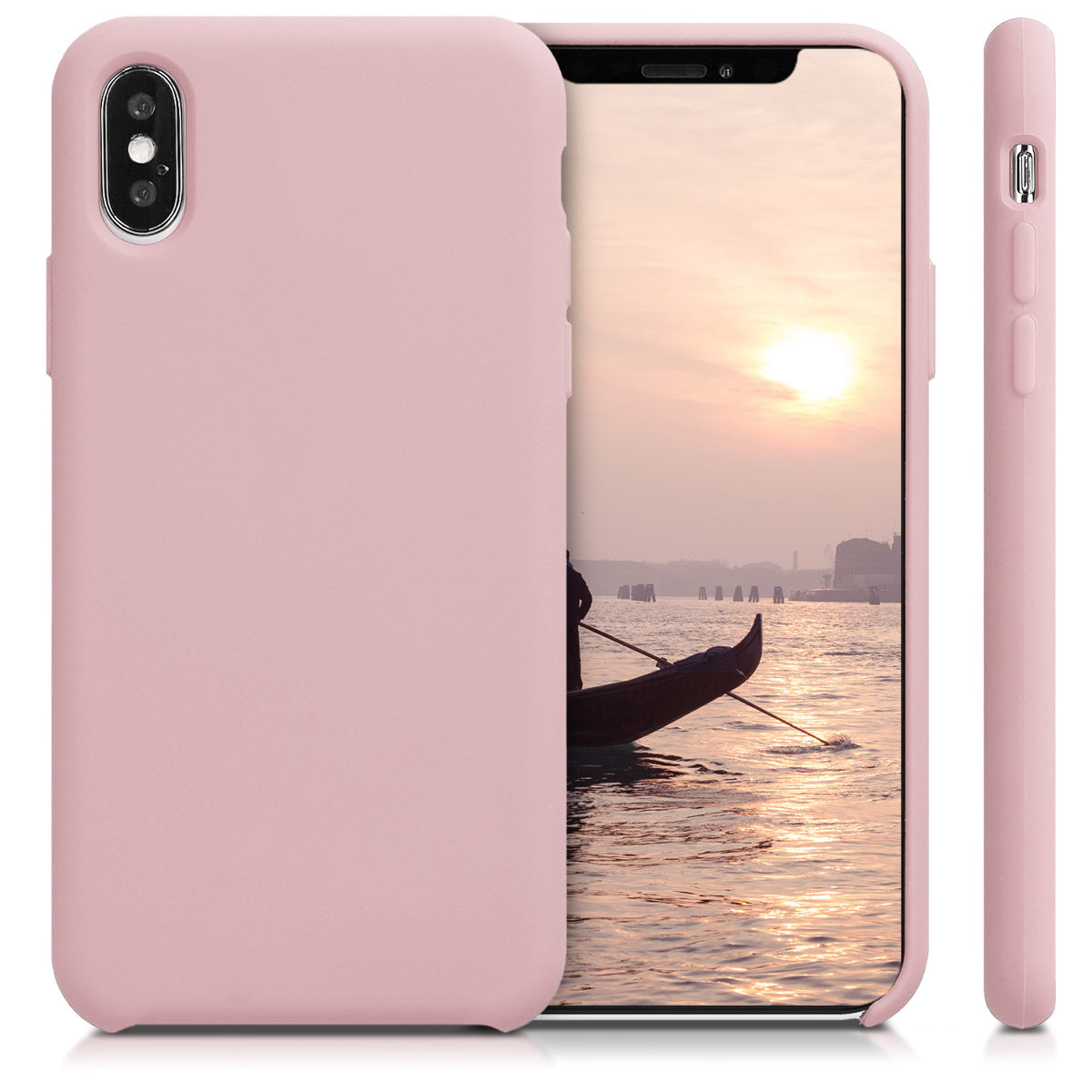 kwmobile Handyhülle für Apple iPhone XS Hülle - Case Silikon - Kabelloses Laden - Schutzhülle Cover
