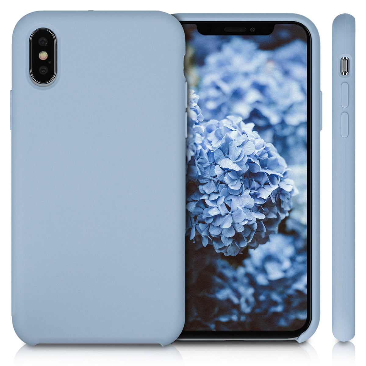 kwmobile Handyhülle für Apple iPhone XS Hülle - Case Silikon - Kabelloses Laden - Schutzhülle Cover