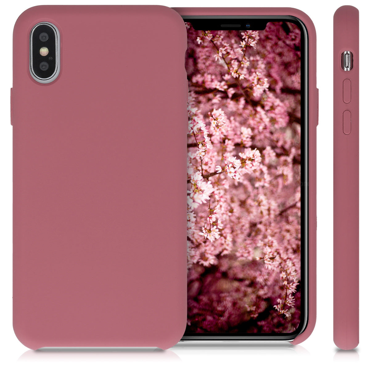 kwmobile Handyhülle für Apple iPhone XS Hülle - Case Silikon - Kabelloses Laden - Schutzhülle Cover
