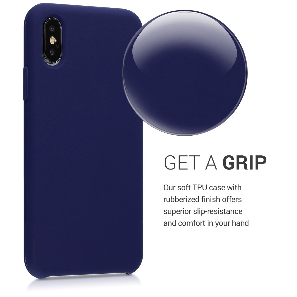 kwmobile Handyhülle für Apple iPhone XS Hülle - Case Silikon - Kabelloses Laden - Schutzhülle Cover