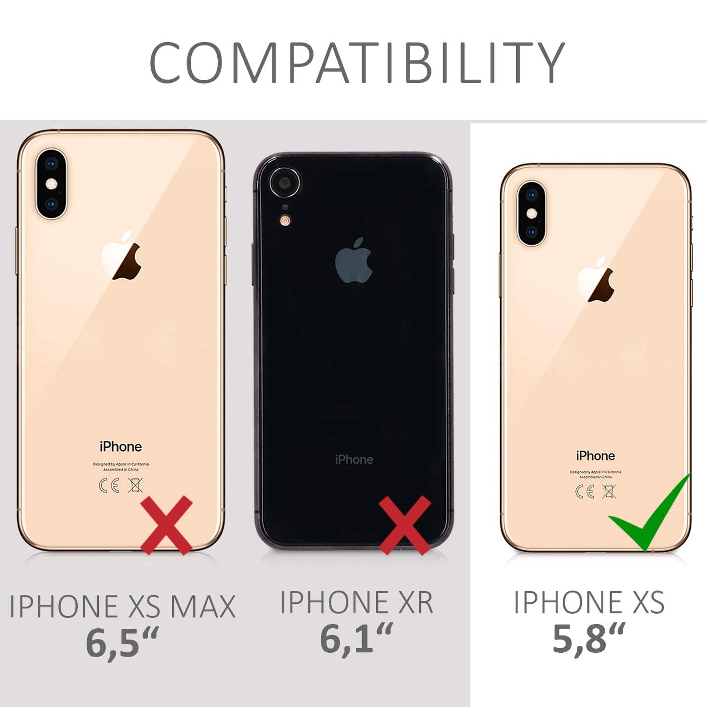 kwmobile Handyhülle für Apple iPhone XS Hülle - Case Silikon - Kabelloses Laden - Schutzhülle Cover