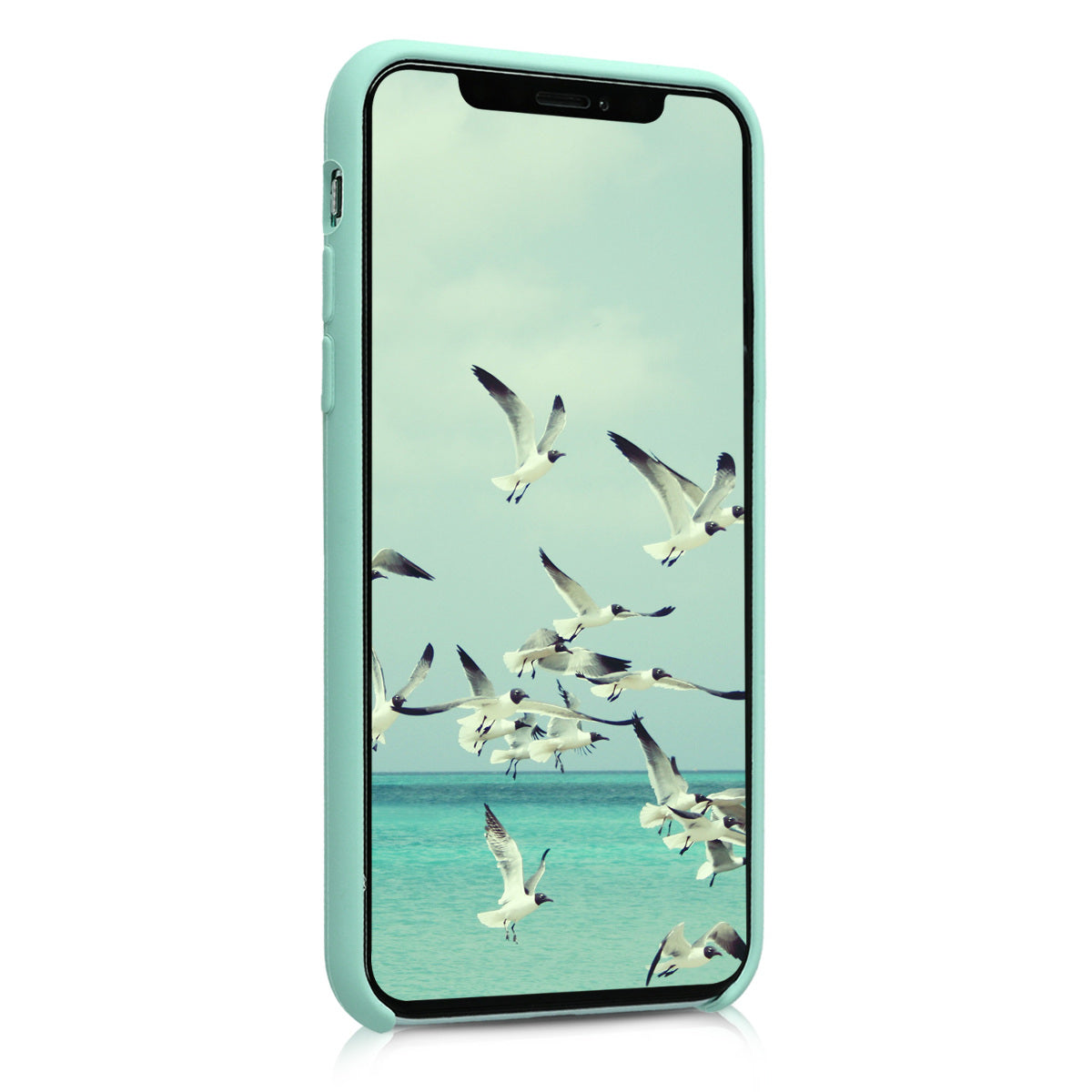 kwmobile Handyhülle für Apple iPhone XS Hülle - Case Silikon - Kabelloses Laden - Schutzhülle Cover