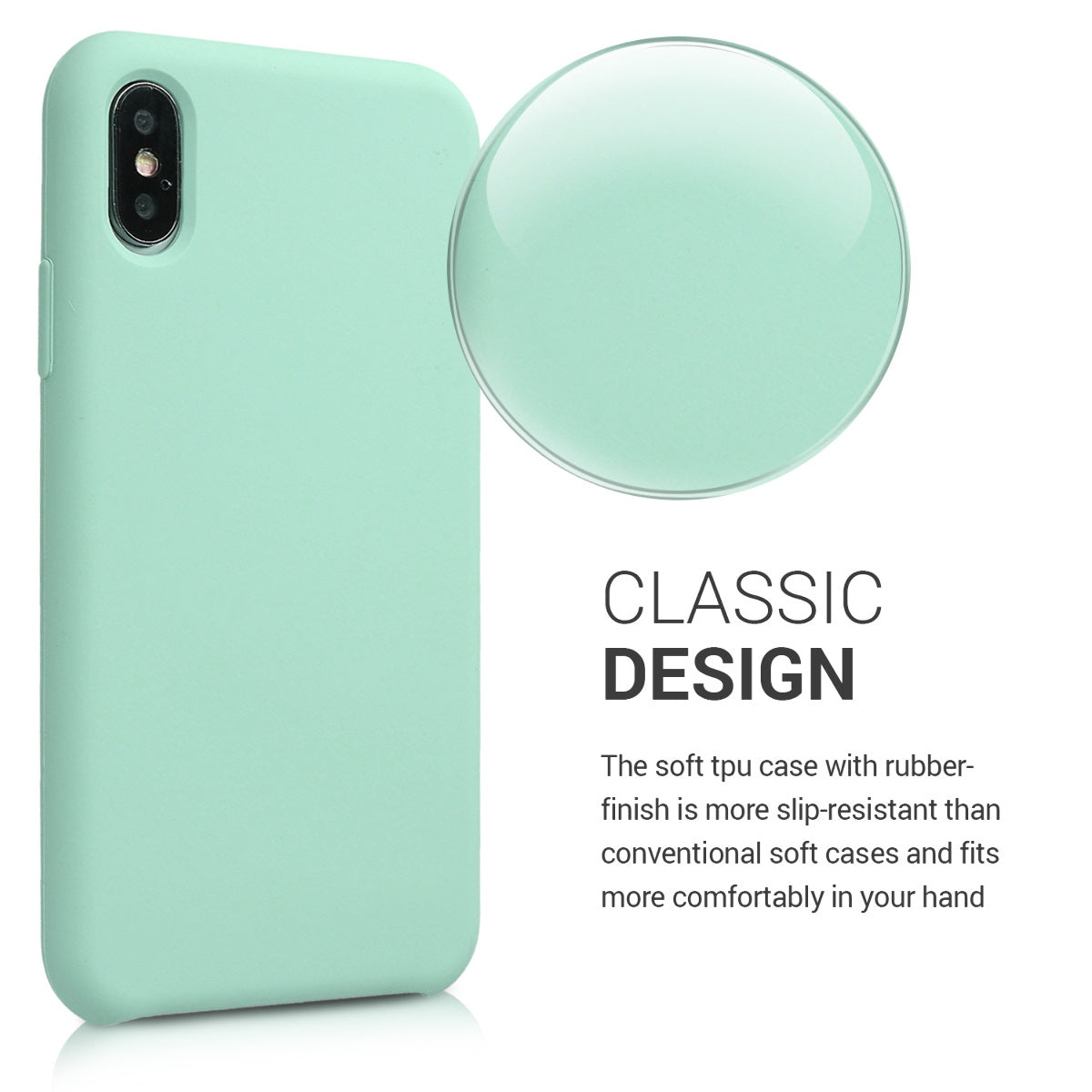 kwmobile Handyhülle für Apple iPhone XS Hülle - Case Silikon - Kabelloses Laden - Schutzhülle Cover
