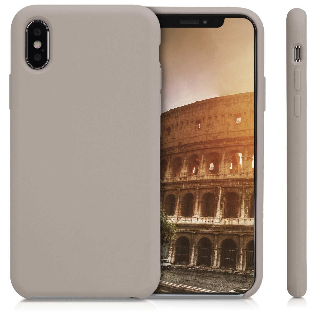 kwmobile Handyhülle für Apple iPhone XS Hülle - Case Silikon - Kabelloses Laden - Schutzhülle Cover