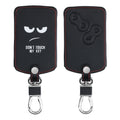 kwmobile Autoschlüssel Hülle kompatibel mit Renault 4-Tasten Autoschlüssel Karte (nur Keyless Go) - Kunstleder Schutzhülle Schlüsselhülle Don't touch my Key