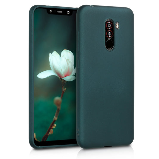 kwmobile Handyhülle für Xiaomi Pocophone F1 Hülle - Silikon Case metallisch schimmernd - Schutzhülle Cover