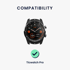 kwmobile Silikon Uhrenarmband für Ticwatch Pro Smartwatch Armband - Ersatzarmband für Fitnesstracker - Wechselarmband