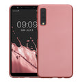 Samsung Galaxy A7 (2018) Silikon Handyhülle Metallic Rosegold