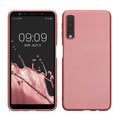 Samsung Galaxy A7 (2018) Silikon Handyhülle Metallic Rosegold