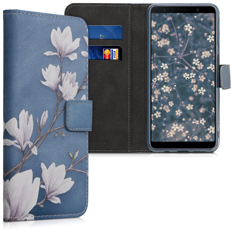 kwmobile Wallet Case kompatibel mit Samsung Galaxy A7 (2018) Hülle - Cover mit Ständer und Kartenfächern