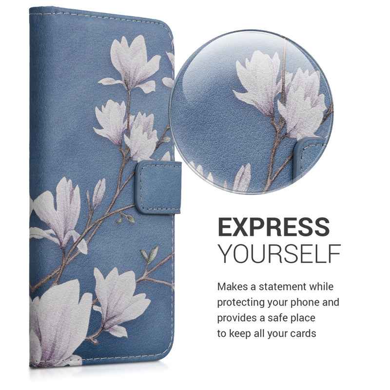 kwmobile Wallet Case kompatibel mit Samsung Galaxy A7 (2018) Hülle - Cover mit Ständer und Kartenfächern