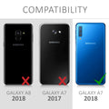 kwmobile Wallet Case kompatibel mit Samsung Galaxy A7 (2018) Hülle - Cover mit Ständer und Kartenfächern