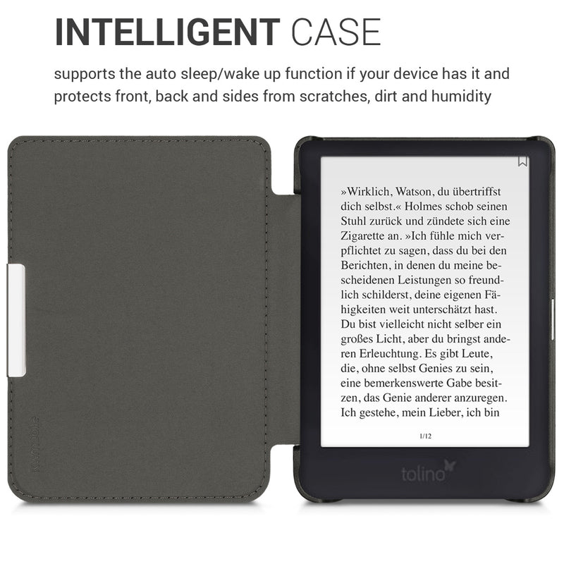 kwmobile Schutzhülle für Tolino Shine 3 Hülle - eReader Flip Case mit Auto Sleep Funktion
