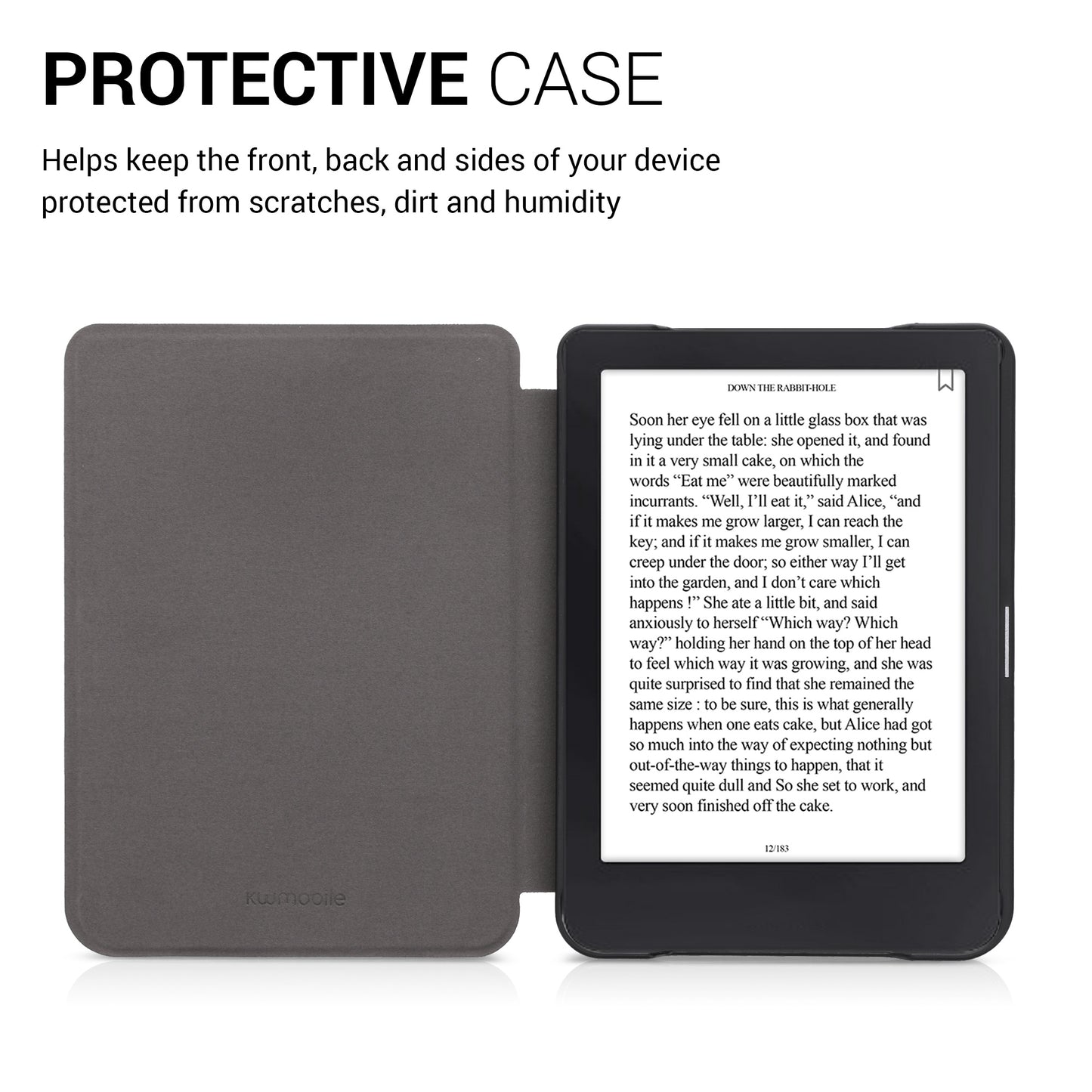 kwmobile Schutzhülle für Tolino Shine 3 Hülle - eReader Flip Case mit Auto Sleep Funktion