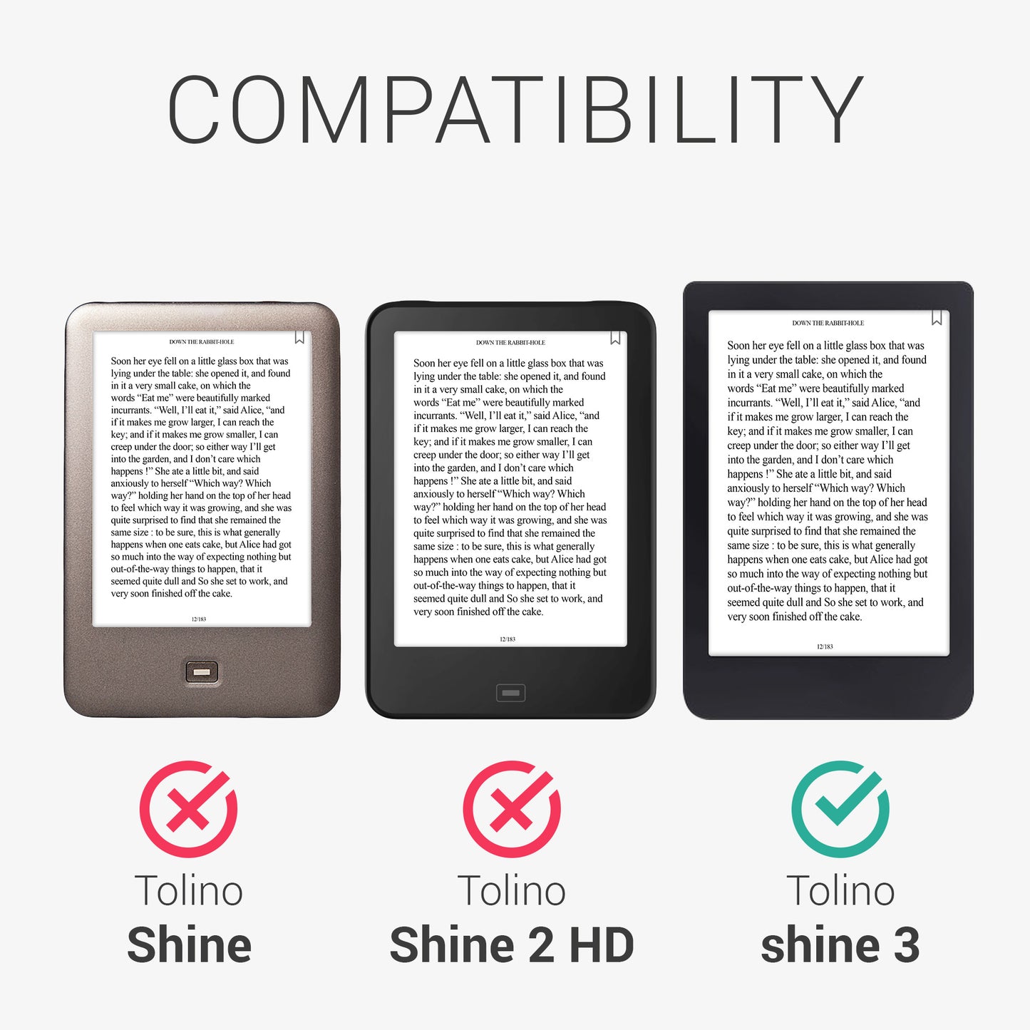 kwmobile Schutzhülle für Tolino Shine 3 Hülle - eReader Flip Case mit Auto Sleep Funktion