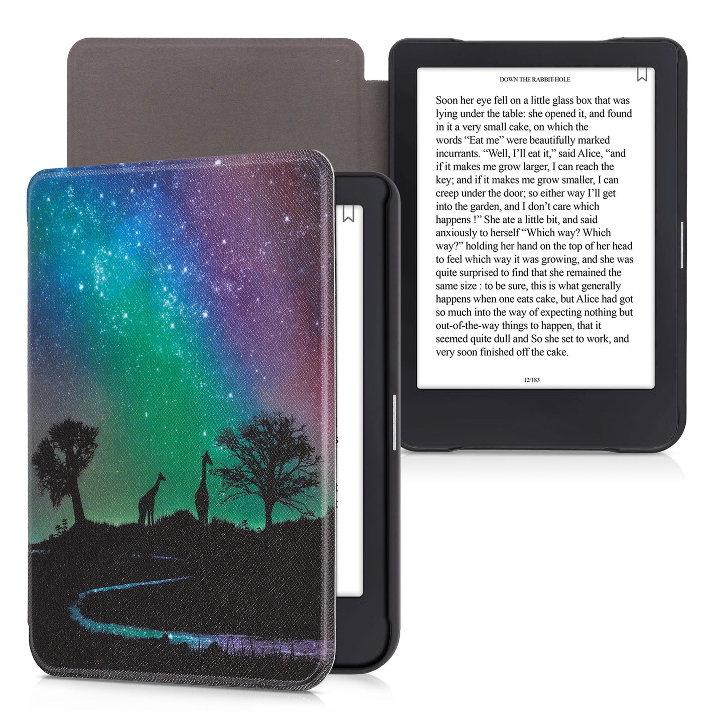 kwmobile Schutzhülle für Tolino Shine 3 Hülle - eReader Flip Case mit Auto Sleep Funktion