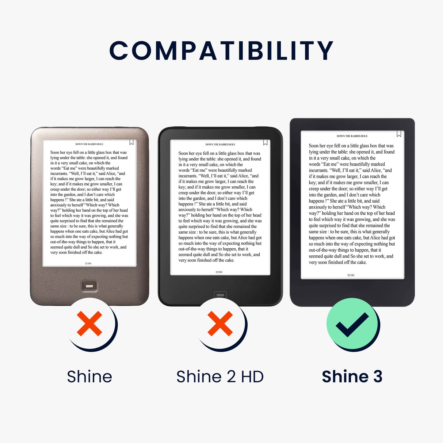 kwmobile Schutzhülle für Tolino Shine 3 Hülle - eReader Flip Case mit Auto Sleep Funktion
