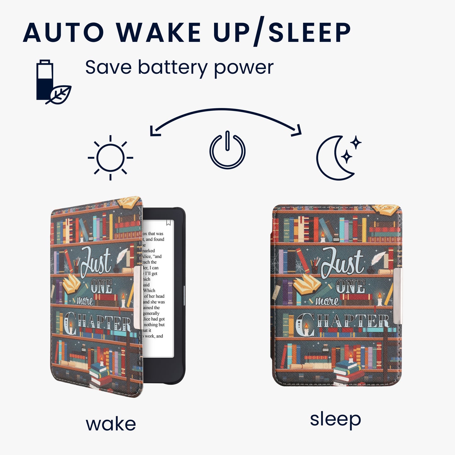 kwmobile Schutzhülle für Tolino Shine 3 Hülle - eReader Flip Case mit Auto Sleep Funktion
