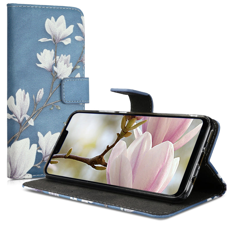 kwmobile Wallet Case kompatibel mit Huawei Mate 20 Lite Hülle - Cover mit Ständer und Kartenfächern