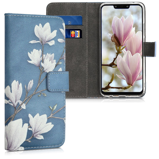kwmobile Wallet Case kompatibel mit Huawei Mate 20 Lite Hülle - Cover mit Ständer und Kartenfächern