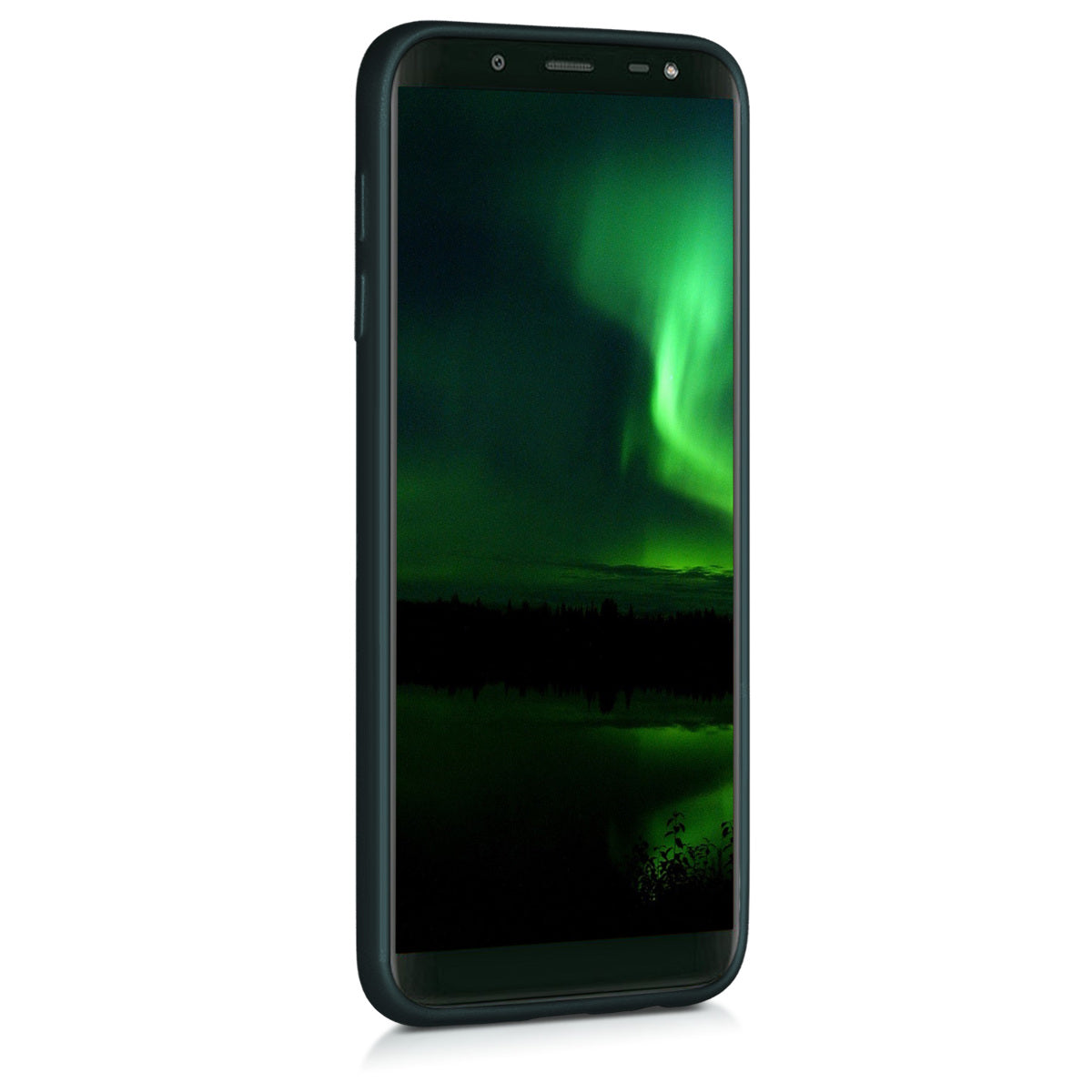 kwmobile Handyhülle für Samsung Galaxy J6 Hülle - Silikon Case metallisch schimmernd - Schutzhülle Cover