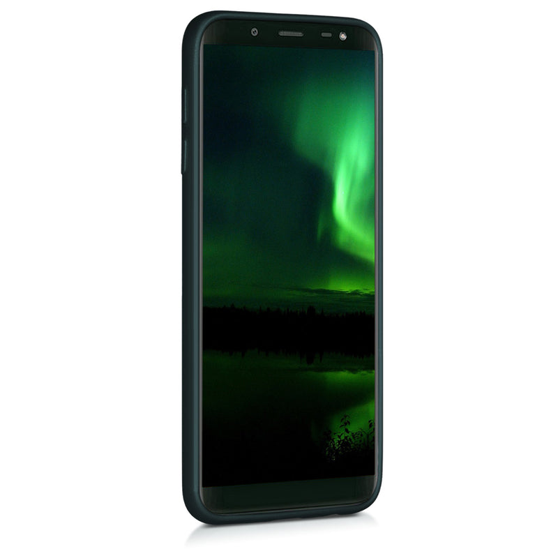kwmobile Handyhülle für Samsung Galaxy J6 Hülle - Silikon Case metallisch schimmernd - Schutzhülle Cover