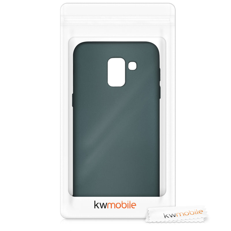 kwmobile Handyhülle für Samsung Galaxy J6 Hülle - Silikon Case metallisch schimmernd - Schutzhülle Cover