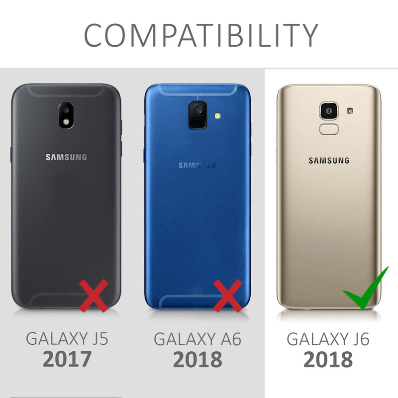 kwmobile Handyhülle für Samsung Galaxy J6 Hülle - Silikon Case metallisch schimmernd - Schutzhülle Cover