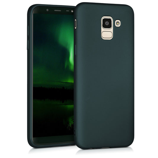 kwmobile Handyhülle für Samsung Galaxy J6 Hülle - Silikon Case metallisch schimmernd - Schutzhülle Cover
