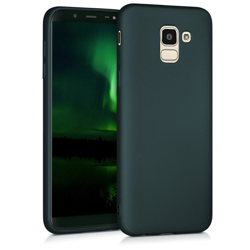 kwmobile Handyhülle für Samsung Galaxy J6 Hülle - Silikon Case metallisch schimmernd - Schutzhülle Cover