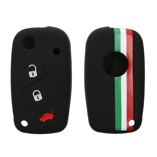 kwmobile Schlüsselhülle für Fiat Lancia 3-Tasten Autoschlüssel Hülle - Schlüsselschutz Gehäuse