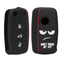 VW Skoda Seat 3-Tasten Autoschlüssel Silikon Schlüsselhülle Don't Touch My Key