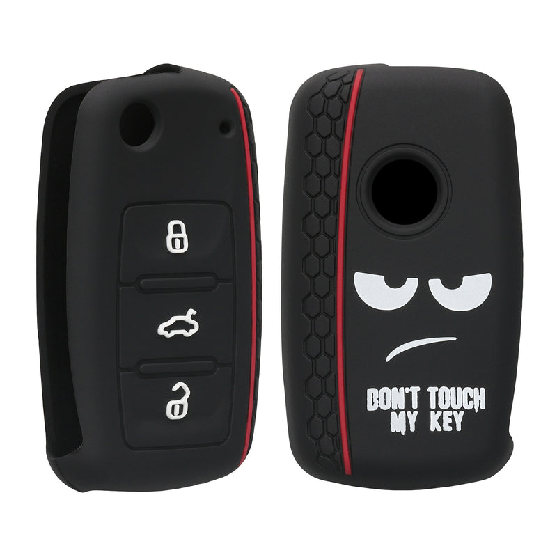 VW Skoda Seat 3-Tasten Autoschlüssel Silikon Schlüsselhülle Don't Touch My Key