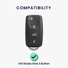 VW Skoda Seat 3-Tasten Autoschlüssel Silikon Schlüsselhülle Don't Touch My Key