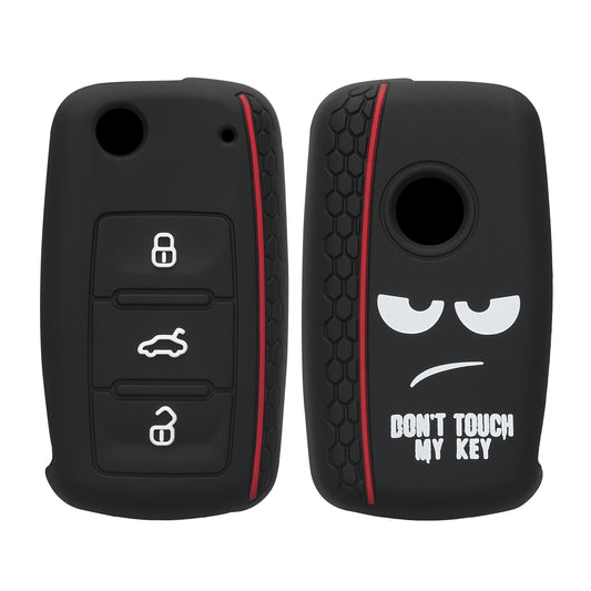 kwmobile Schlüsselhülle für VW Skoda Seat 3-Tasten Autoschlüssel Hülle - Schlüsselschutz Gehäuse