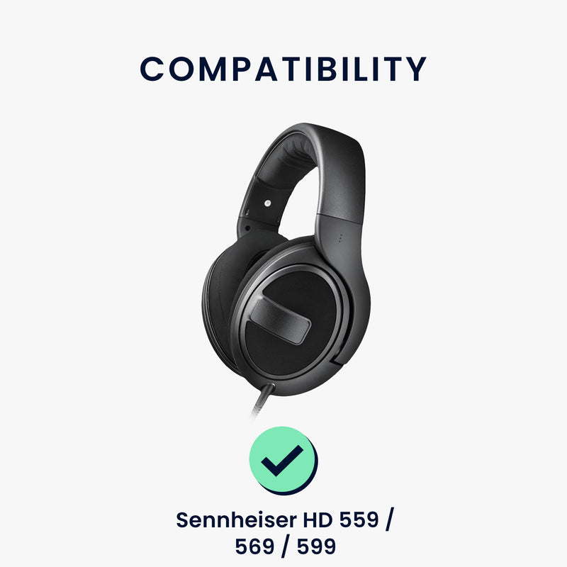 kwmobile Ohr Polster für Sennheiser HD 559 / 569 / 599 Ohrpolster - Ersatz Ohrpolster - Kopfhörer Ersatzteile - Kopfhörer Ersatzpolster für Over Ear Headphones