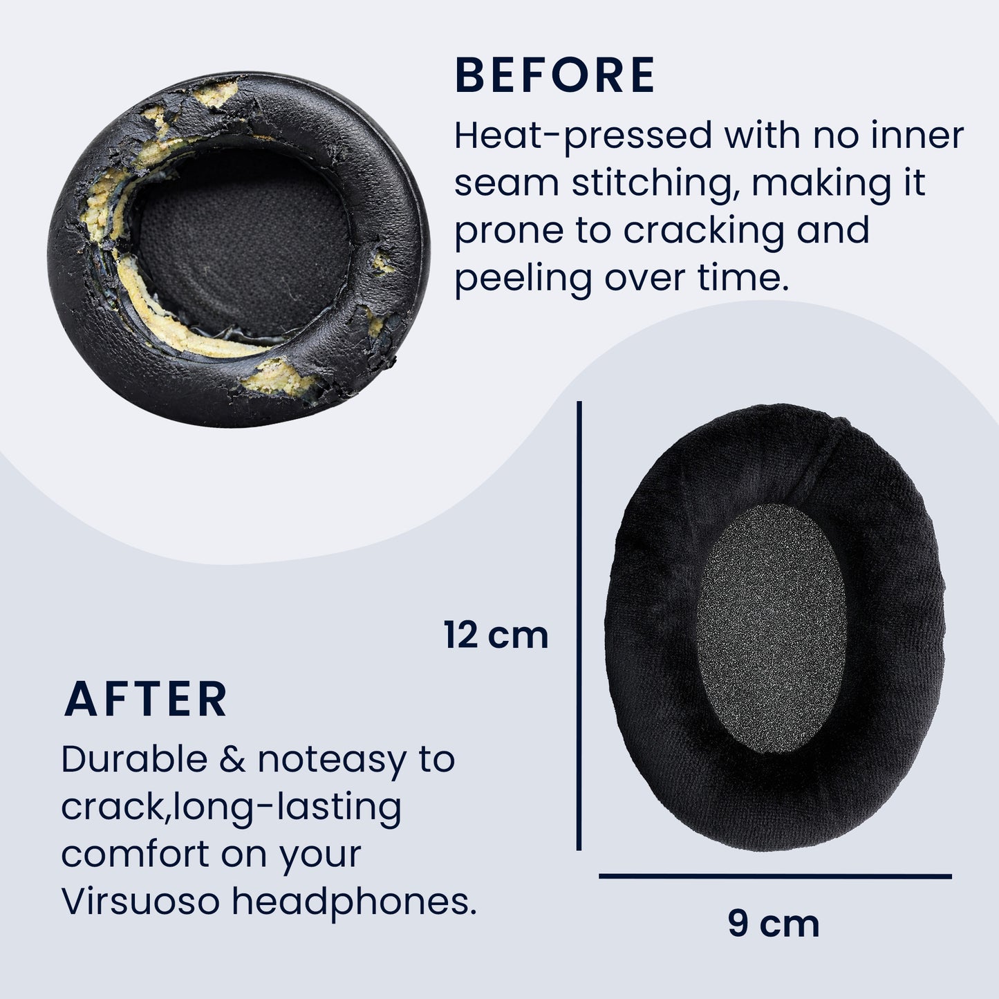 kwmobile Ohr Polster für Sennheiser HD 559 / 569 / 599 Ohrpolster - Ersatz Ohrpolster - Kopfhörer Ersatzteile - Kopfhörer Ersatzpolster für Over Ear Headphones