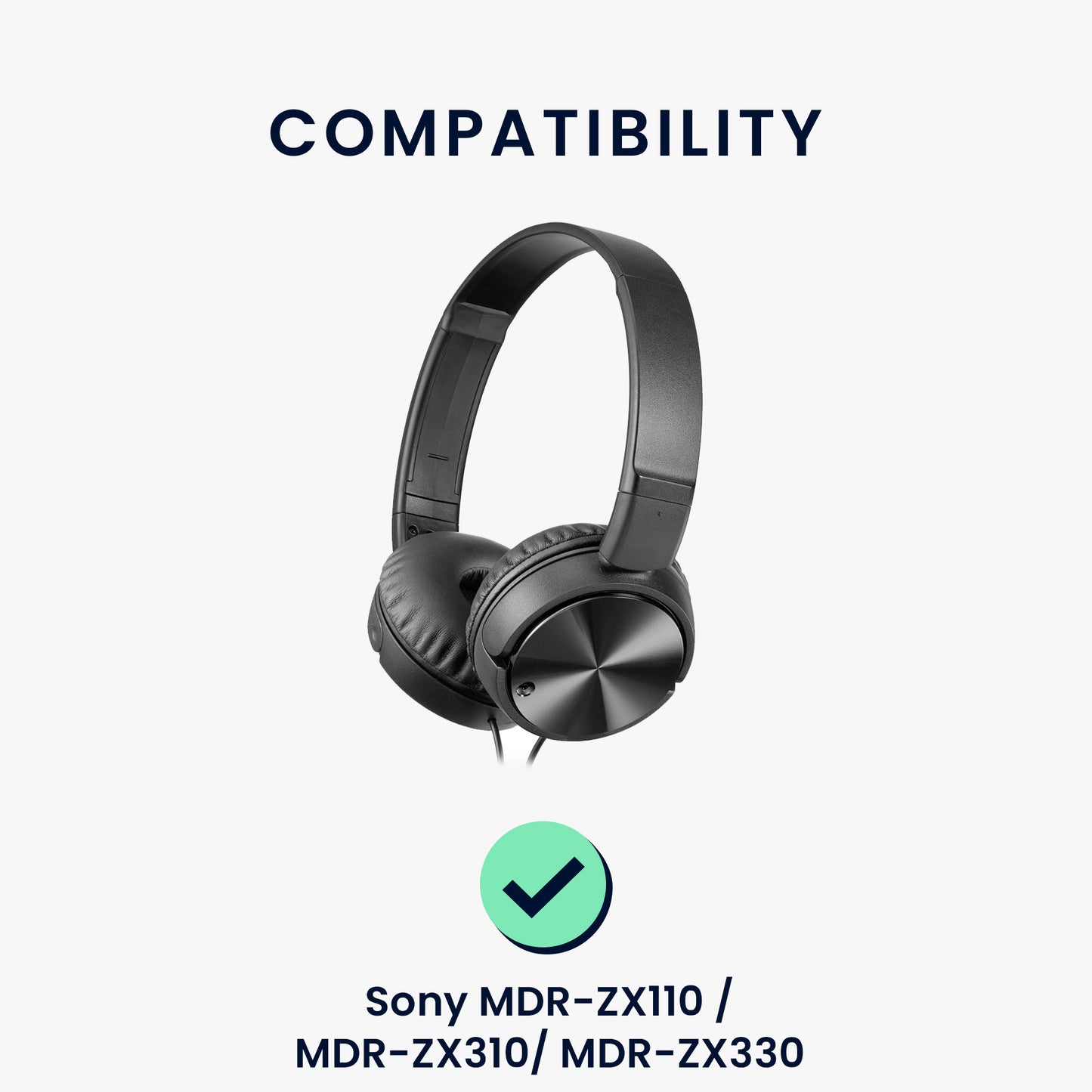 kwmobile Ohr Polster für Sony MDR-ZX110 / MDR-ZX310 / MDR-ZX330 Ohrpolster - Ersatz Ohrpolster - Kopfhörer Ersatzteile - Kopfhörer Ersatzpolster für Over Ear Headphones
