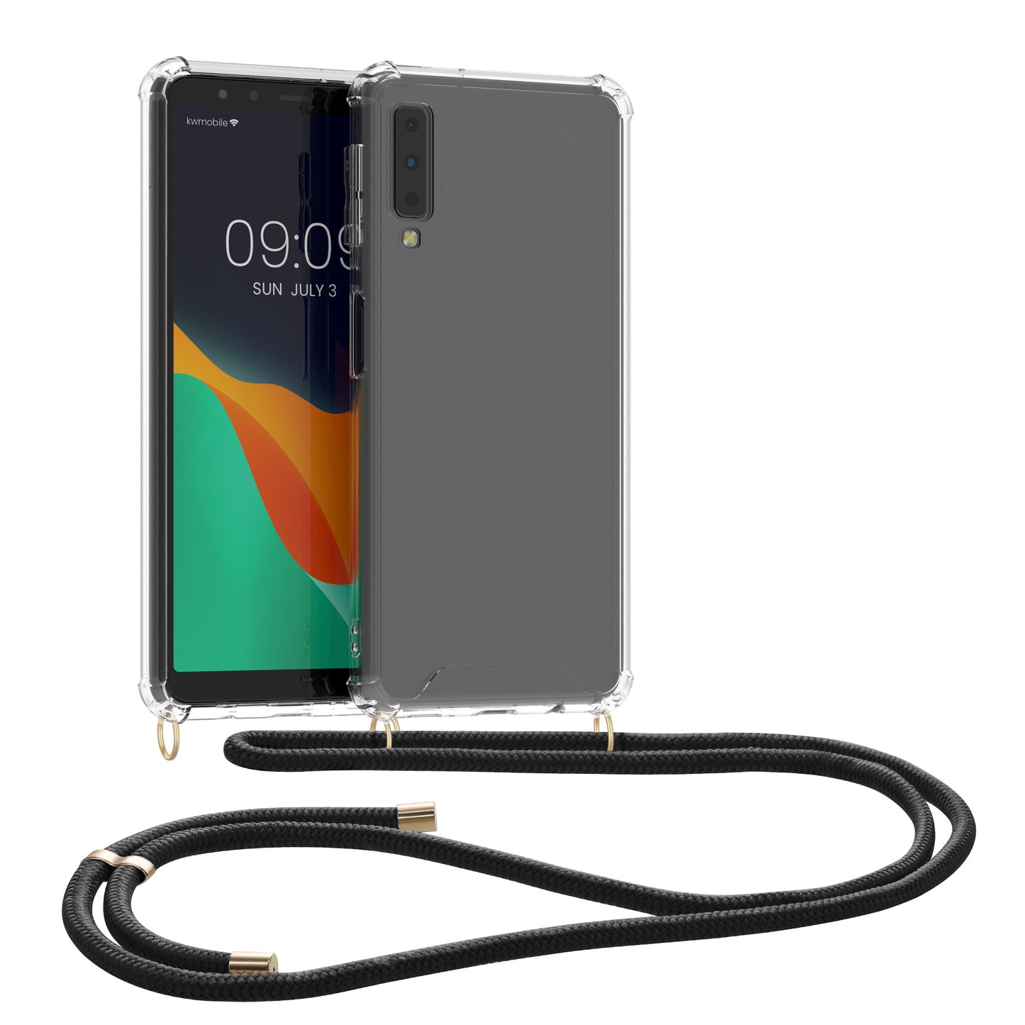 kwmobile Necklace Case kompatibel mit Samsung Galaxy A7 (2018) Hülle