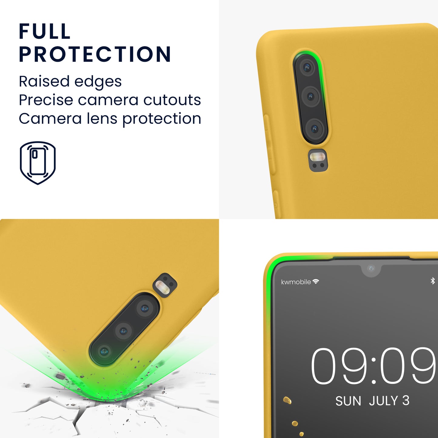 kwmobile Handyhülle für Huawei P30 Hülle - Kabelloses Laden - Schutzhülle Cover