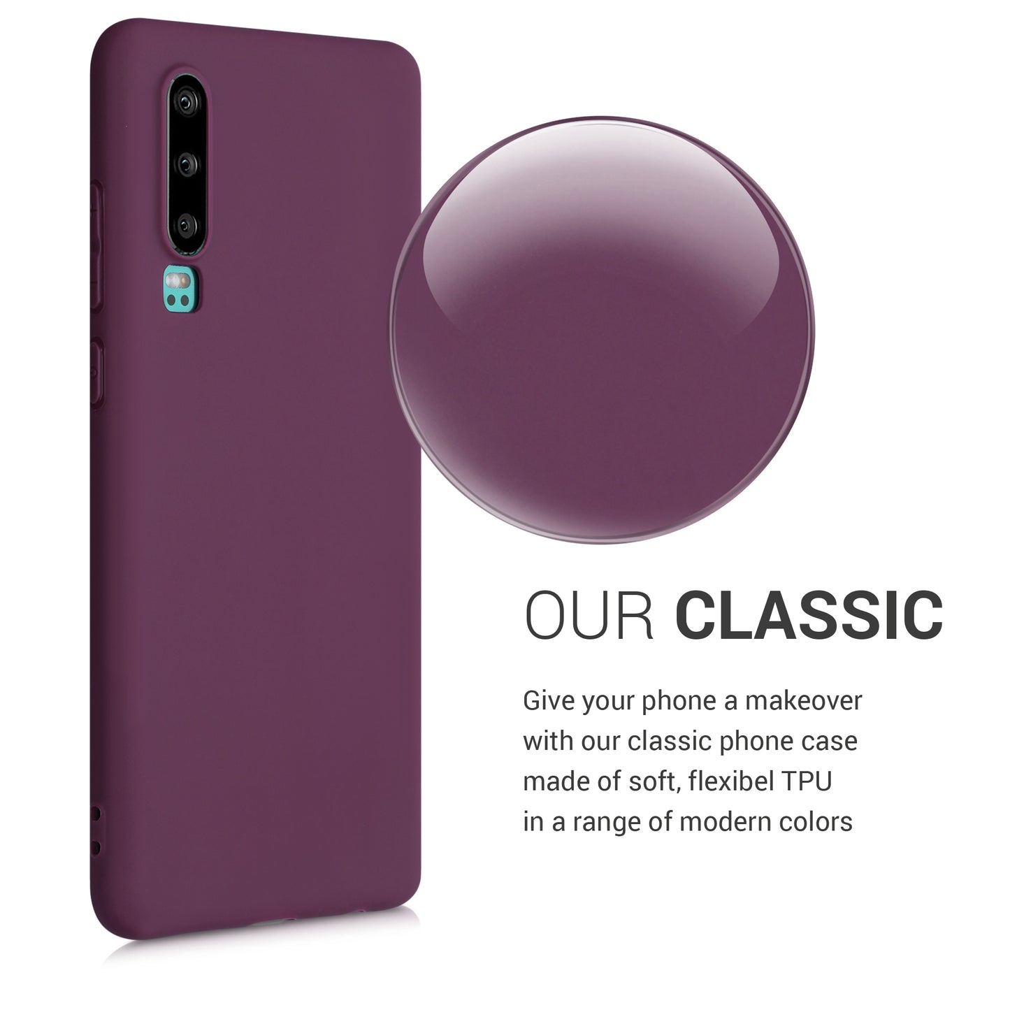kwmobile Handyhülle für Huawei P30 Hülle - Kabelloses Laden - Schutzhülle Cover