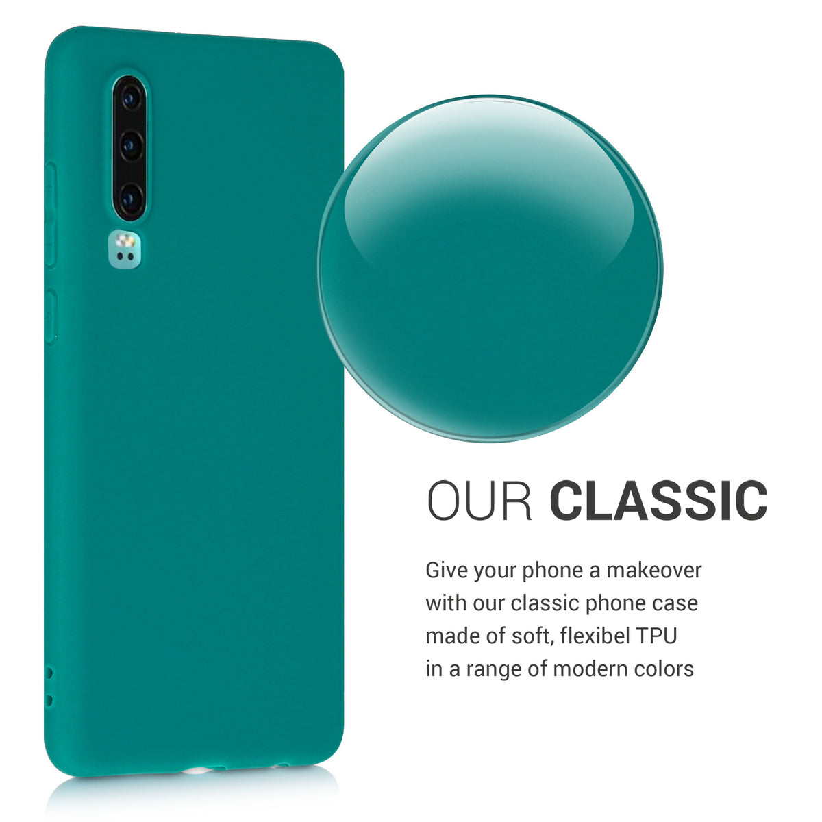 kwmobile Handyhülle für Huawei P30 Hülle - Kabelloses Laden - Schutzhülle Cover