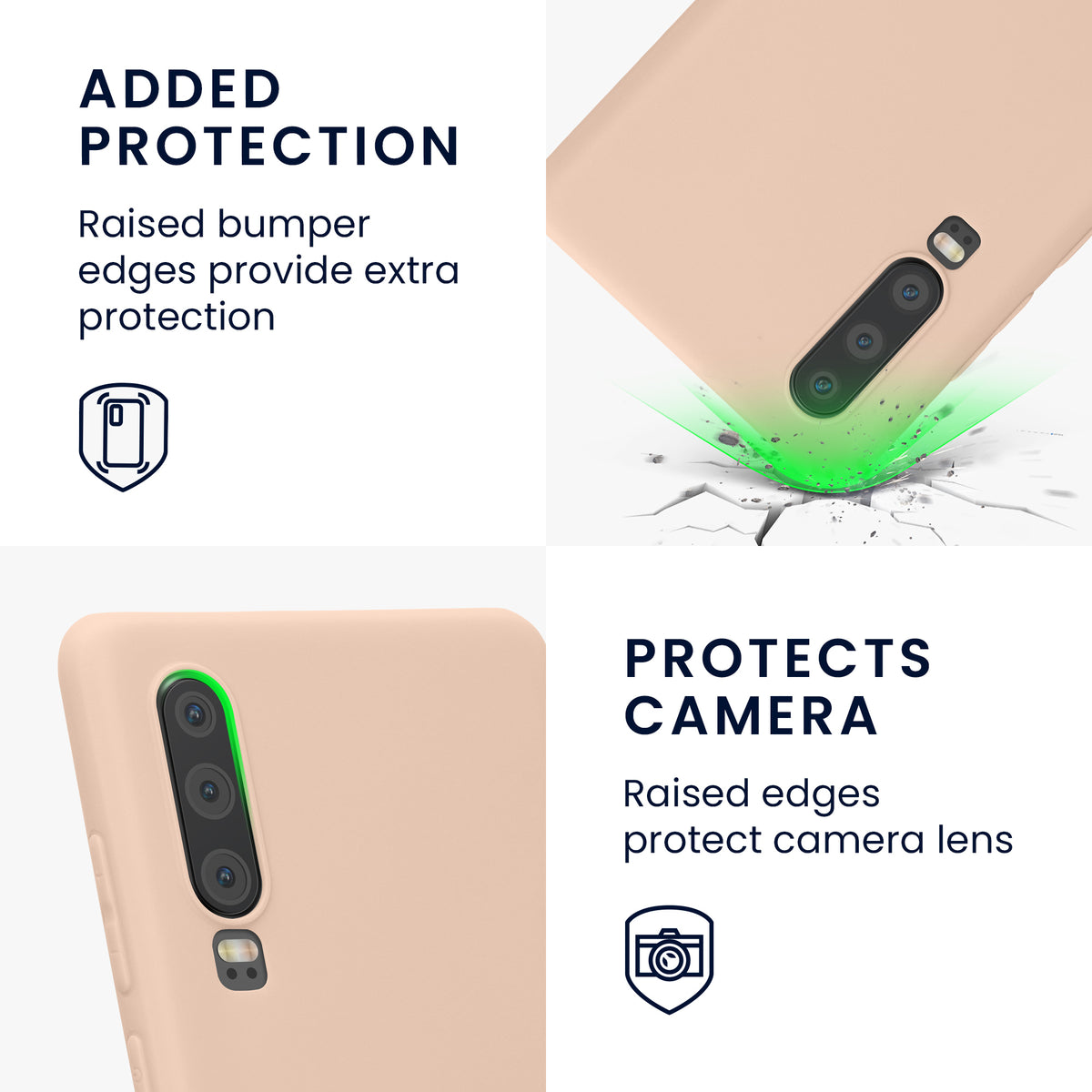 kwmobile Handyhülle für Huawei P30 Hülle - Kabelloses Laden - Schutzhülle Cover