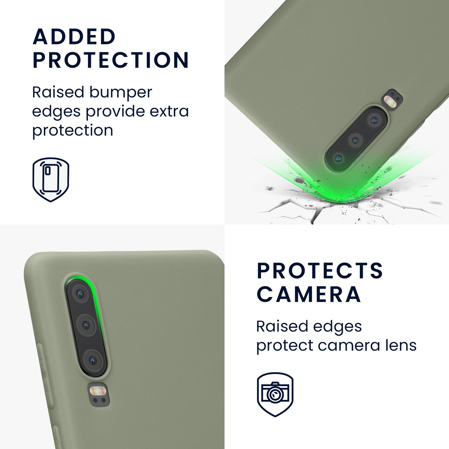 kwmobile Handyhülle für Huawei P30 Hülle - Kabelloses Laden - Schutzhülle Cover