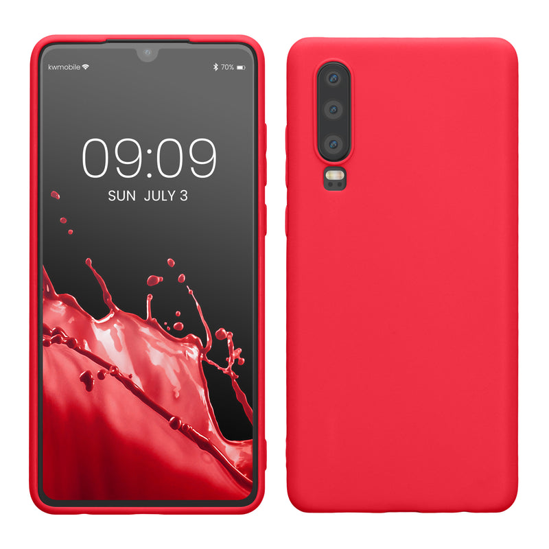kwmobile Handyhülle für Huawei P30 Hülle - TPU Case - Kabelloses Laden - Schutzhülle Cover in Neon Pink Neon Pink  
