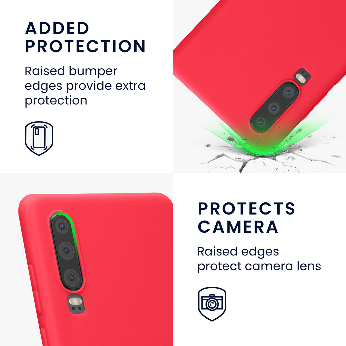 kwmobile Handyhülle für Huawei P30 Hülle - Kabelloses Laden - Schutzhülle Cover