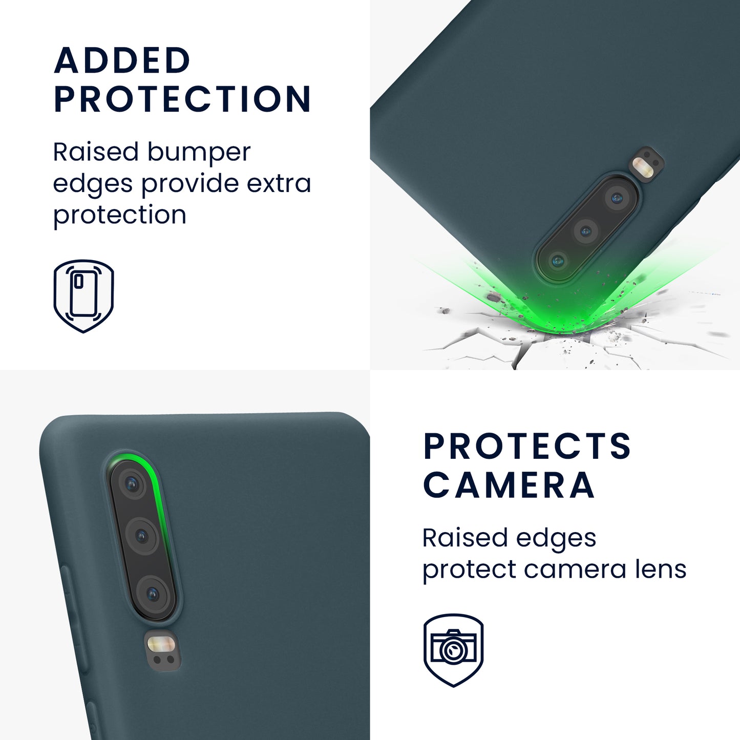 kwmobile Handyhülle für Huawei P30 Hülle - Kabelloses Laden - Schutzhülle Cover