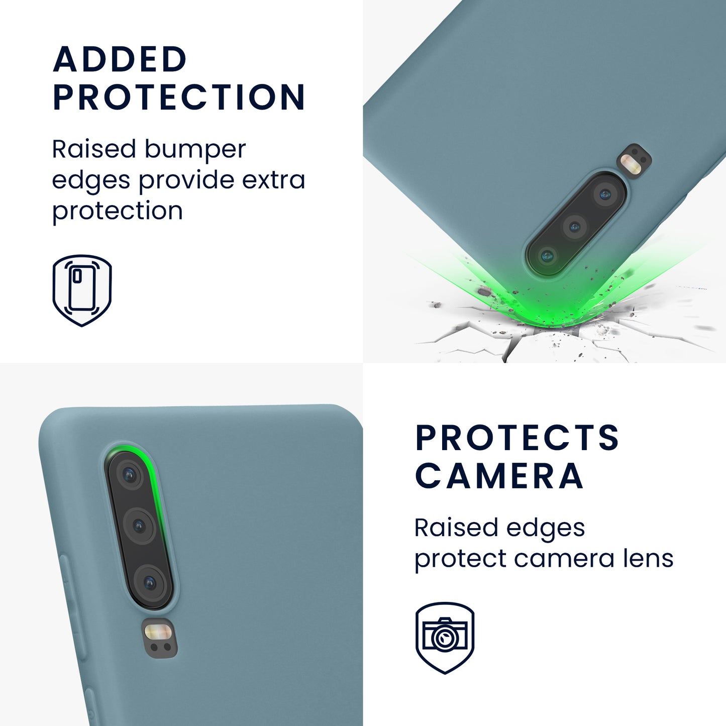 kwmobile Handyhülle für Huawei P30 Hülle - Kabelloses Laden - Schutzhülle Cover