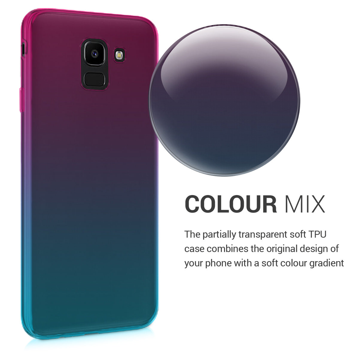 kwmobile Case kompatibel mit Samsung Galaxy J6 - Hülle Handy - Handyhülle Transparent